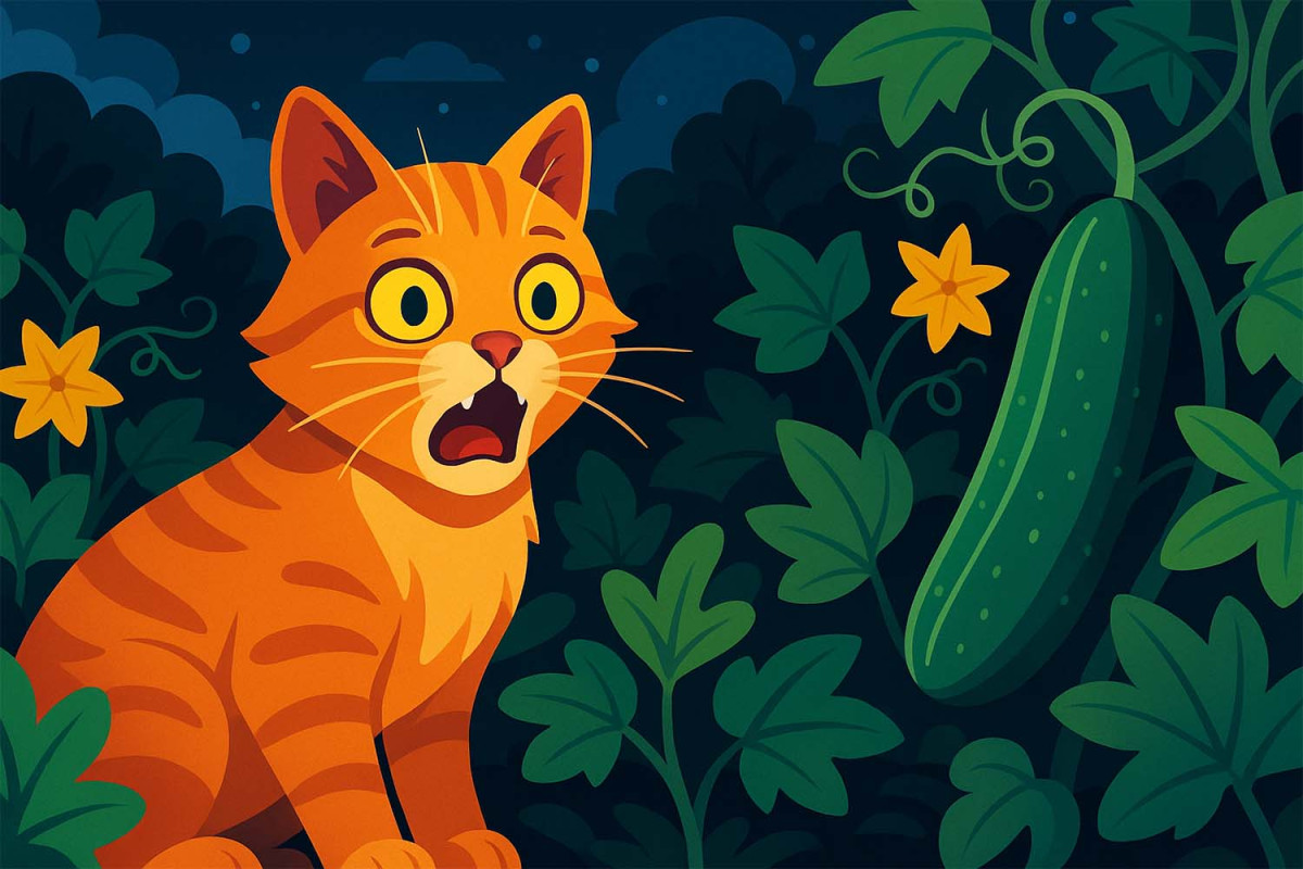 Чому коти бояться огірків