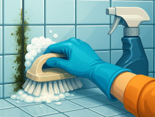 Як очистити плитку у ванній від цвілі