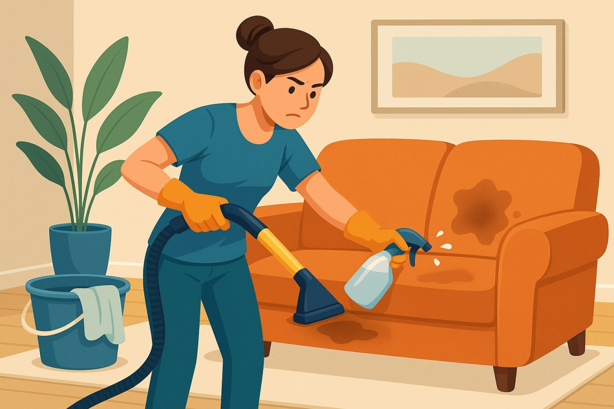 Як почистити м’які меблі від плям і пилу