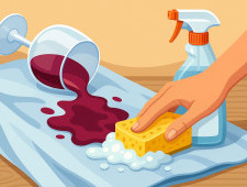 Як вивести плями від червоного вина з тканини