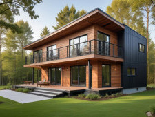 Имитация блок-хауса в фасаде здания VS металлический сайдинг: что же выбрать