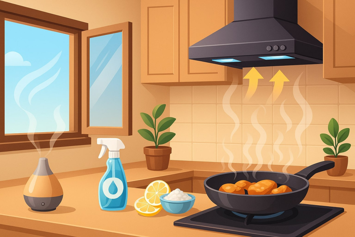 Способи позбутися запаху смаженої їжі на кухні