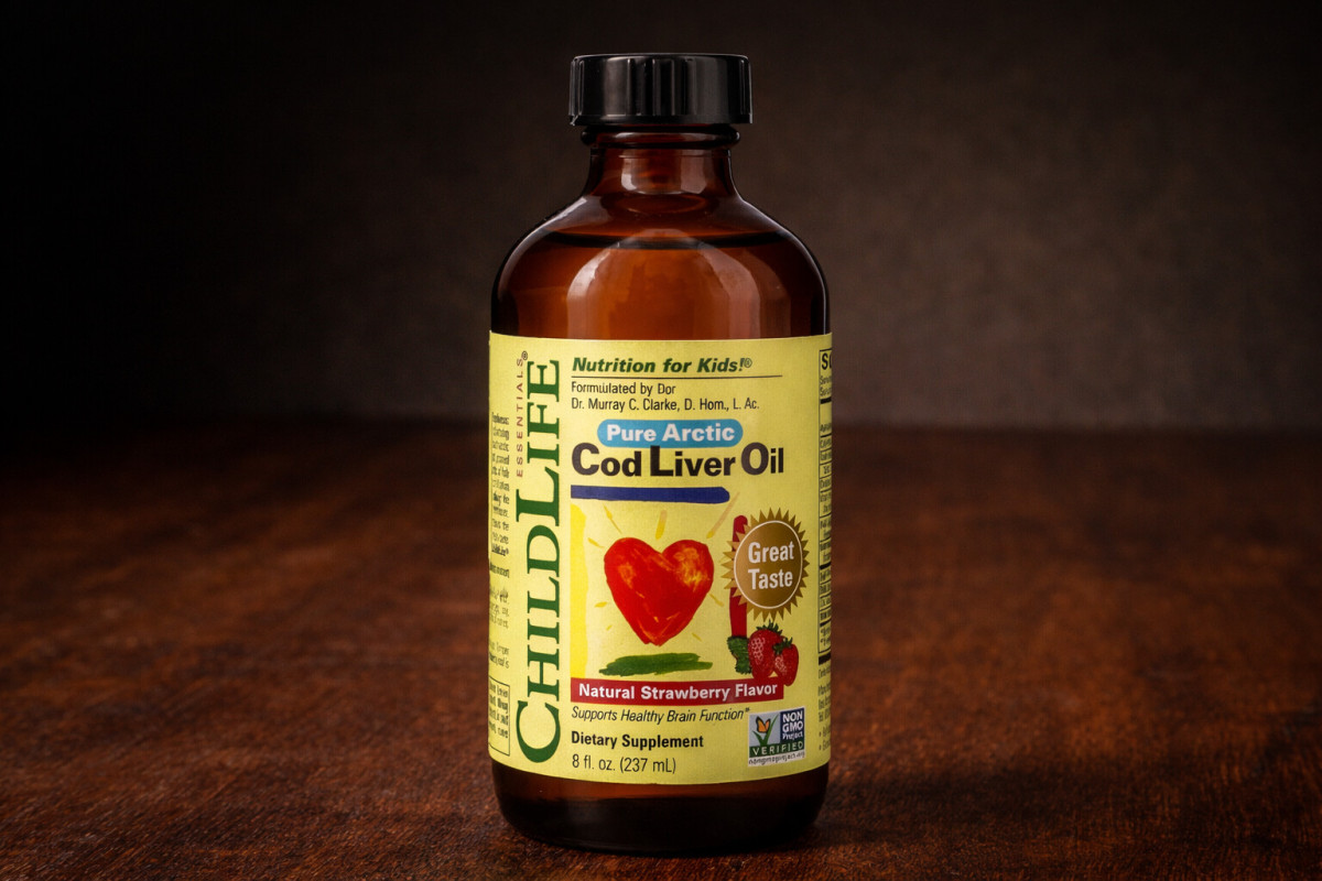 Риб'ячий Жир Печінки тріски, Для Дітей, Смак Полуниці, ChildLife, 237 мл